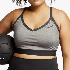 Nike Women's Pro Indy Bra Size 1X - Gray and Black - New with Tags